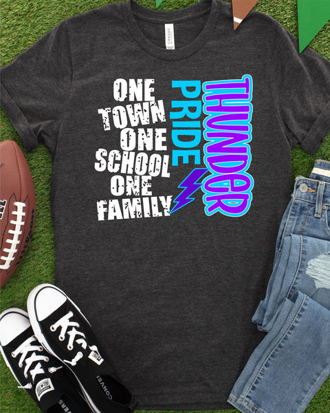One Town One School Thunder Pride DTF Transfer