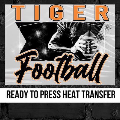 Tiger Football Photo DTF Transfer