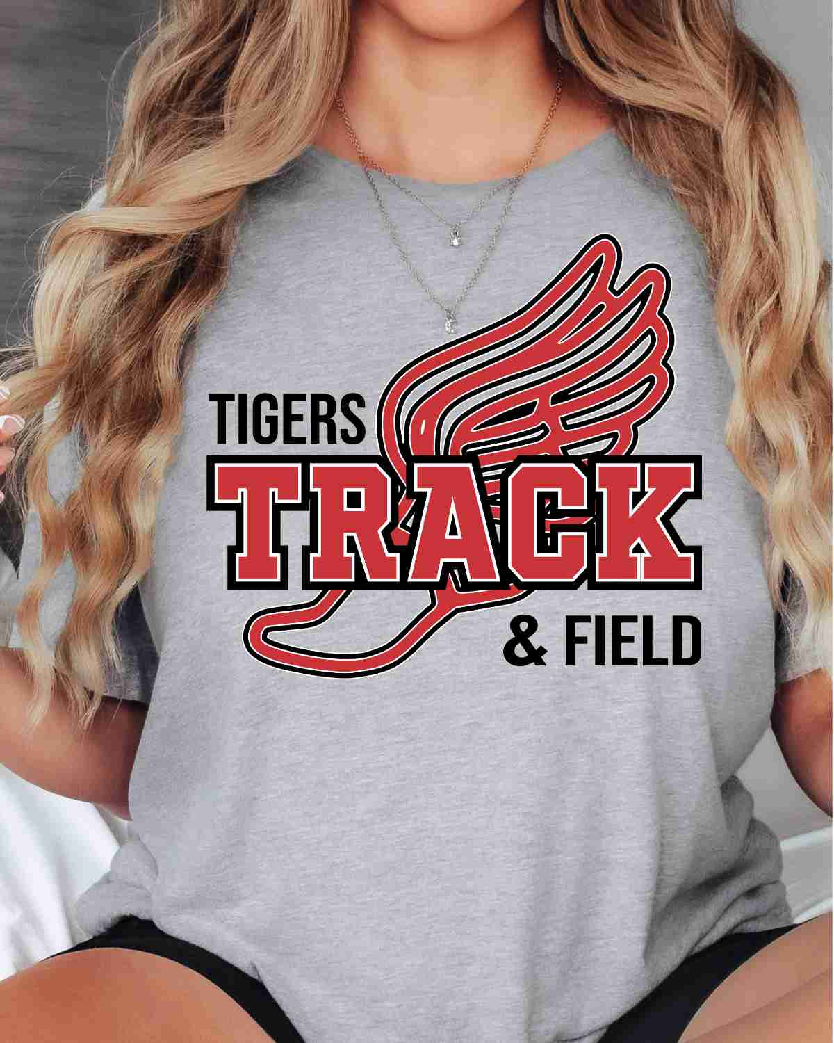 Tigers Track & Field Winged Shoe DTF Transfer