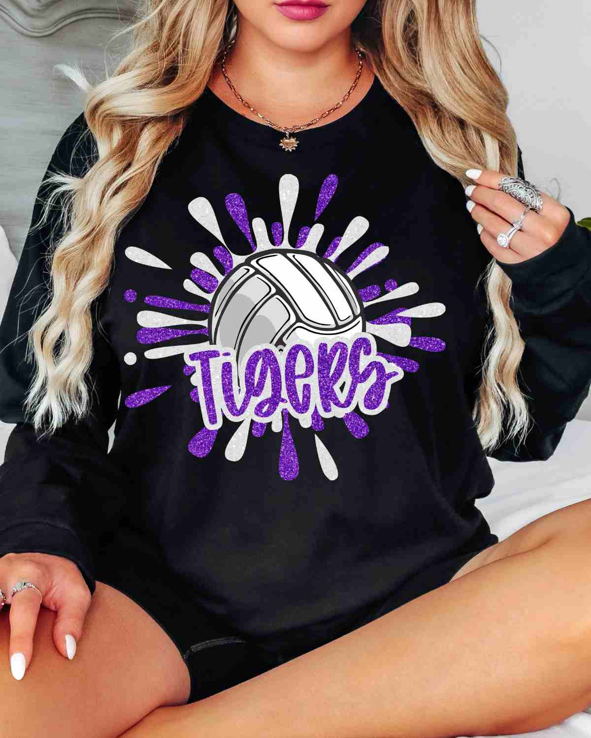 Tigers Volleyball Splatter DTF Transfer