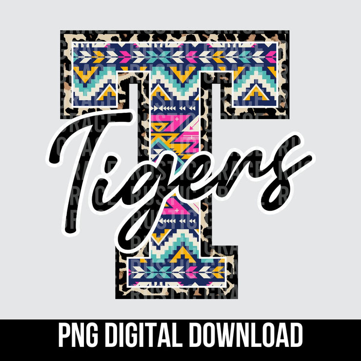 Tigers Aztec Letter Digital Download