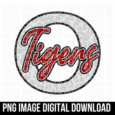 Oglesby Tigers White Leopard Letter Digital Download