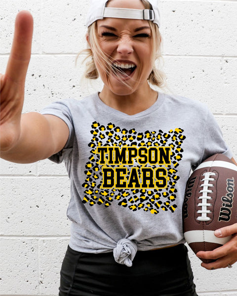 Timpson Bears Leopard Print DTF Transfer