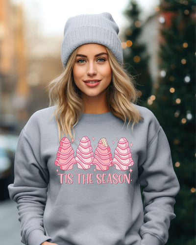 Pink Tis The Season Christmas Cakes DTF Transfer