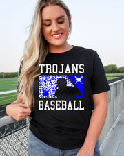 Trojans Baseball Leopard Man DTF Transfer