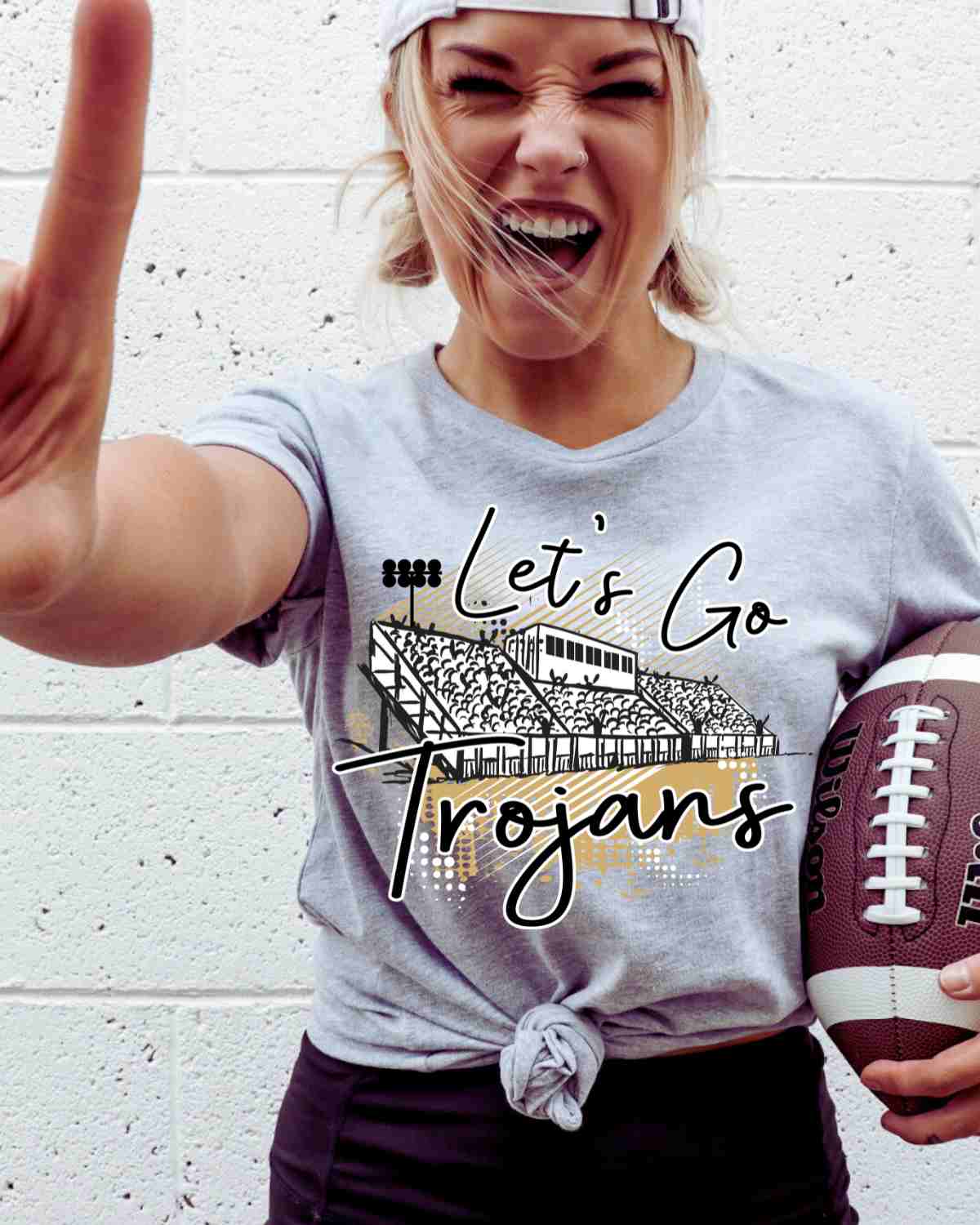 Let's Go Trojans Stadium DTF Transfer