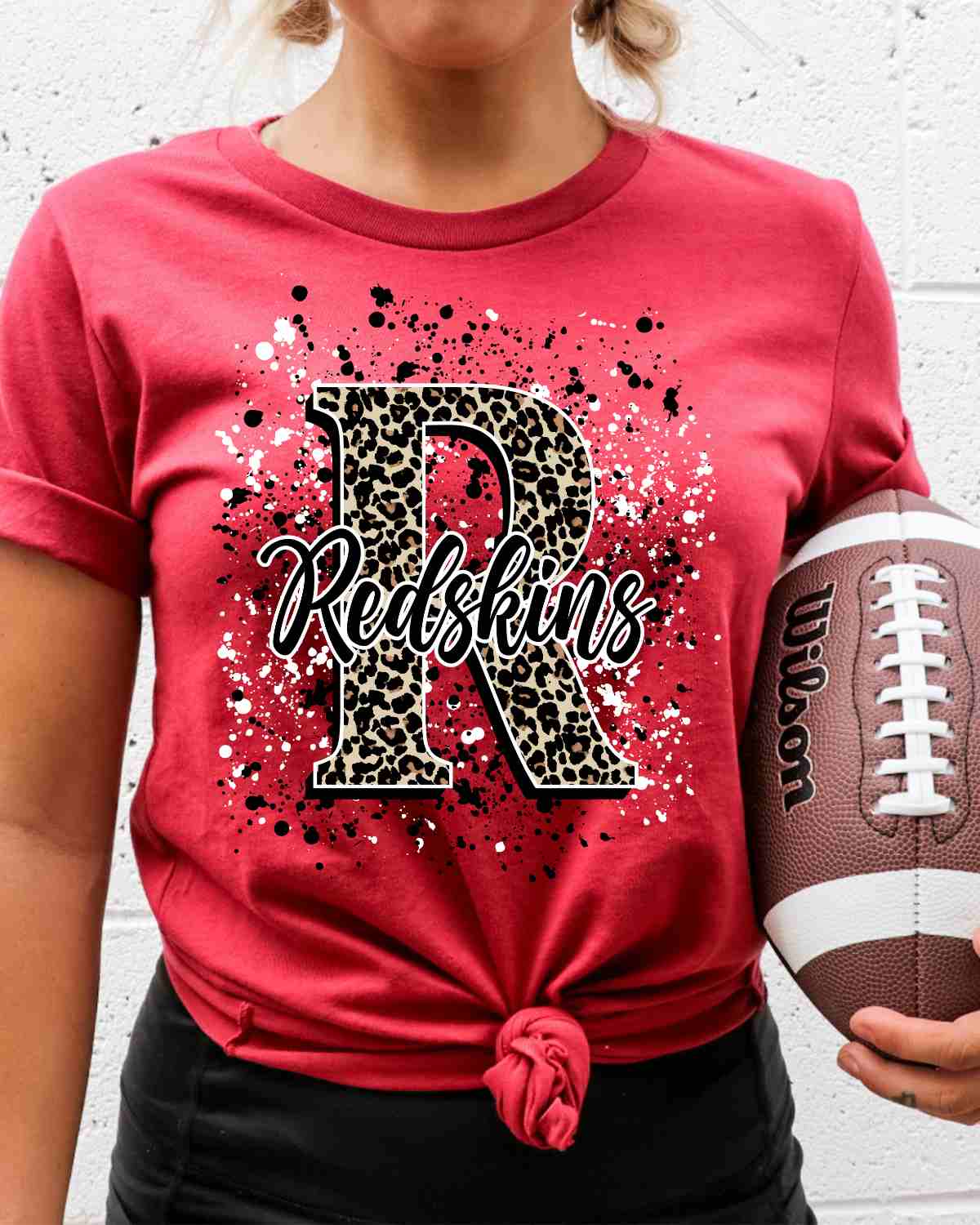Redskins Letter Splatter DTF Transfer