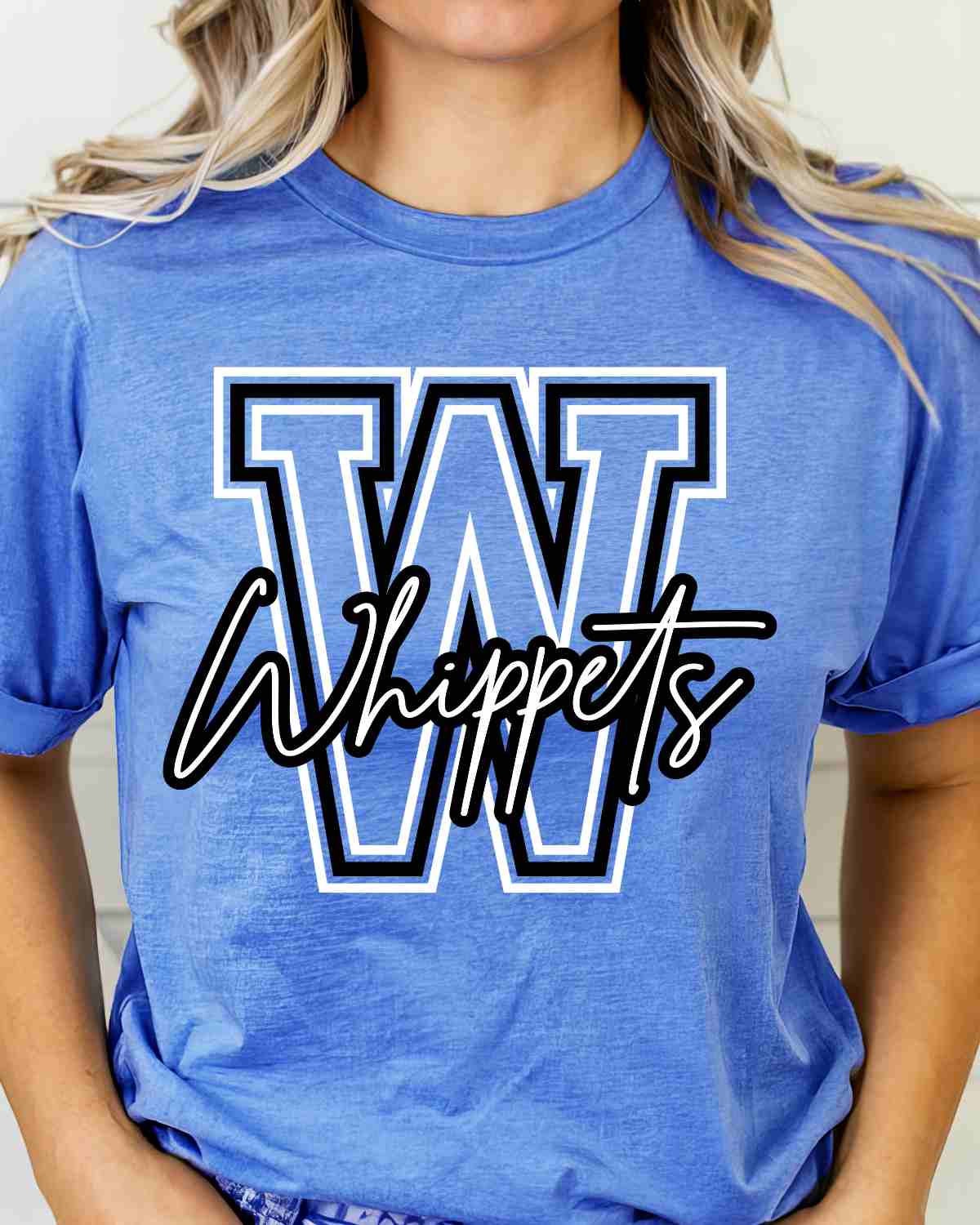 Whippets Outline Letter DTF Transfer