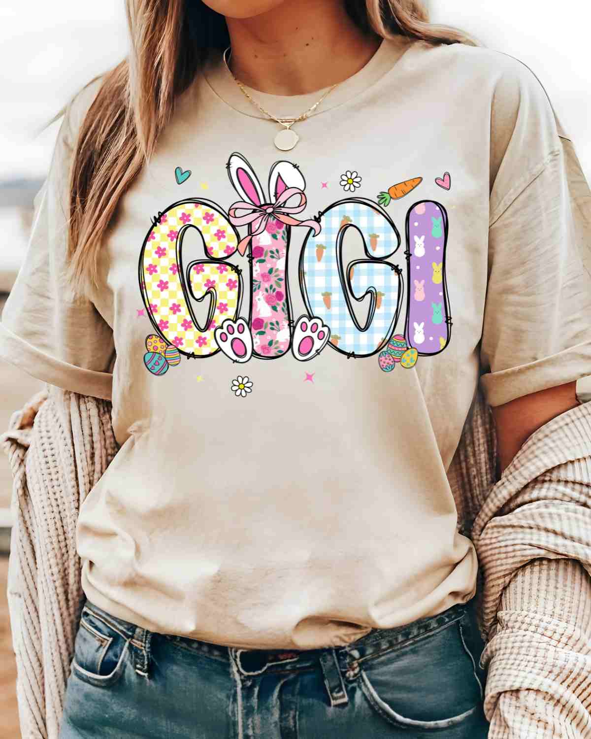 Easter Bunny Ears Name DTF Transfer - Rustic Grace Heat Transfer Company