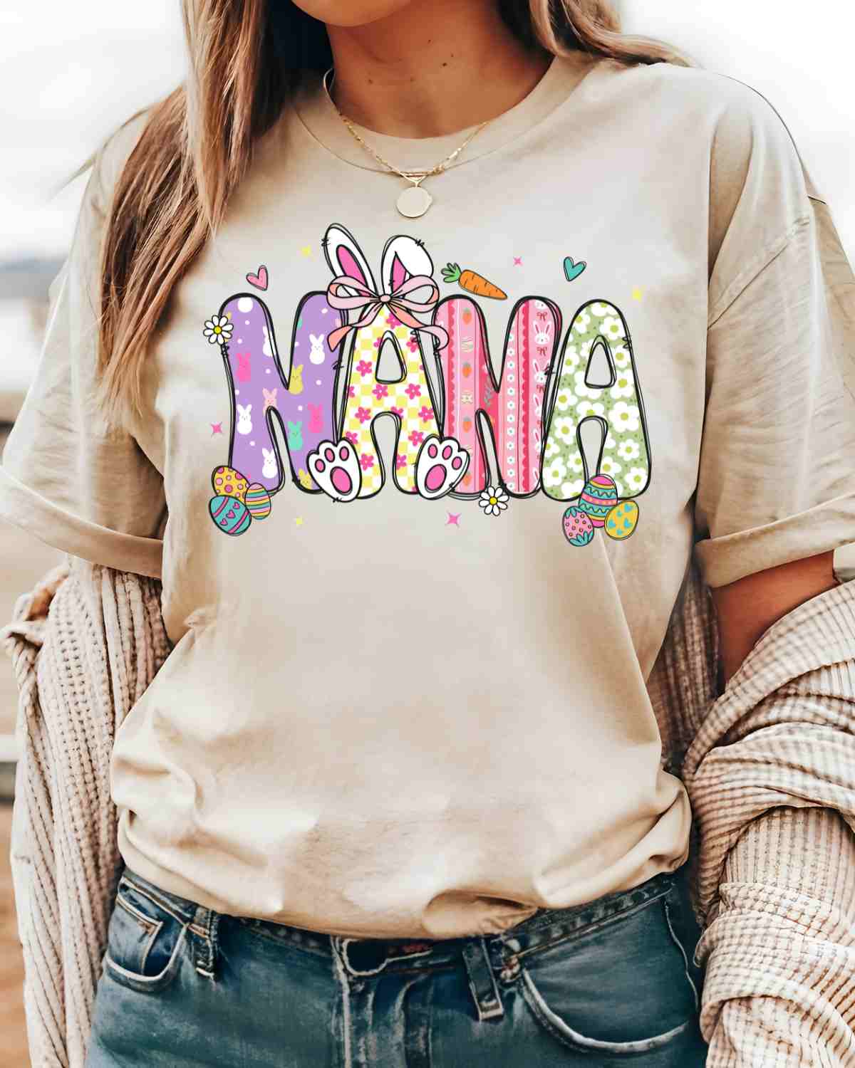 Easter Bunny Ears Name DTF Transfer - Rustic Grace Heat Transfer Company
