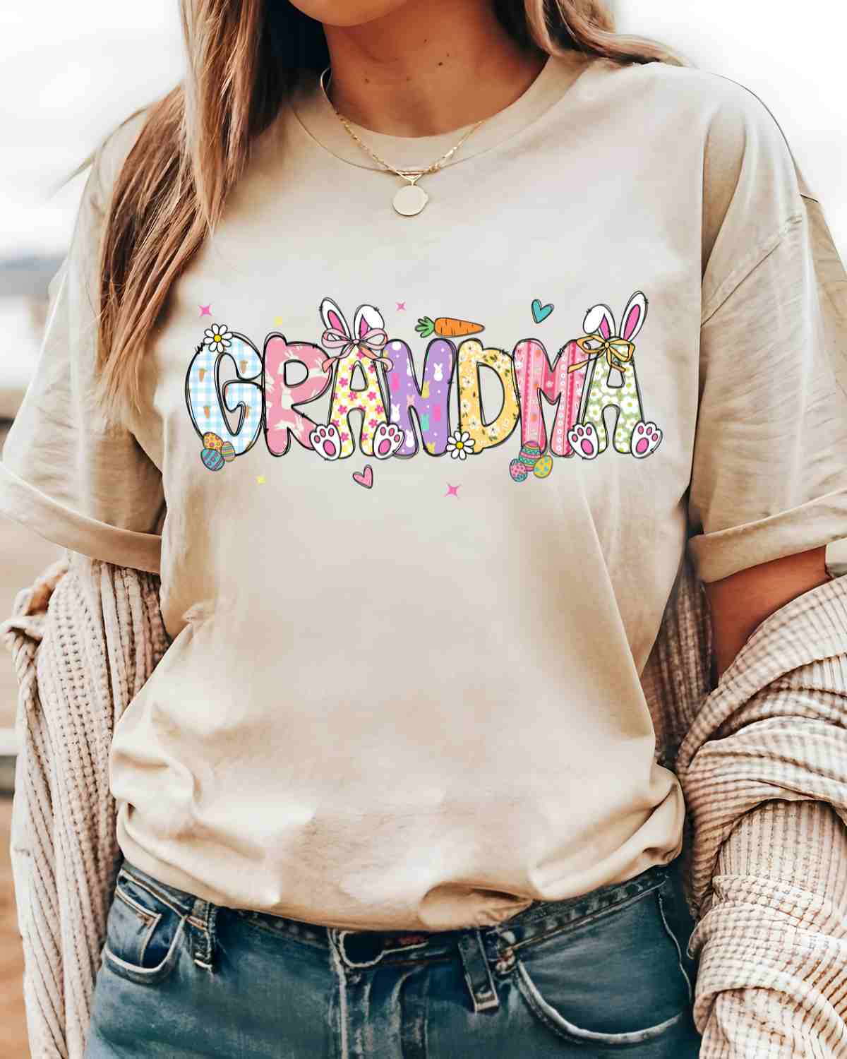 Easter Bunny Ears Name DTF Transfer - Rustic Grace Heat Transfer Company