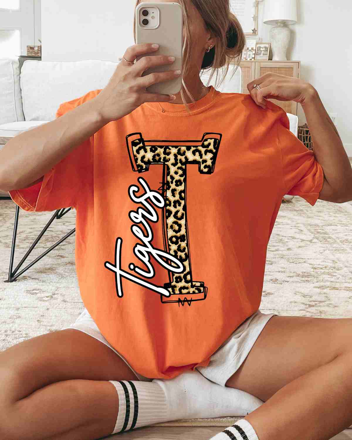 Tigers Offset Letter Leopard DTF Transfer - Rustic Grace Heat Transfer Company