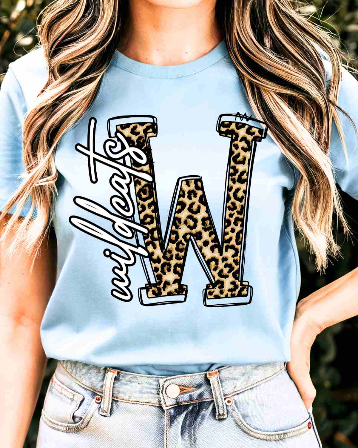 Wildcats Offset Letter Leopard DTF Transfer - Rustic Grace Heat Transfer Company