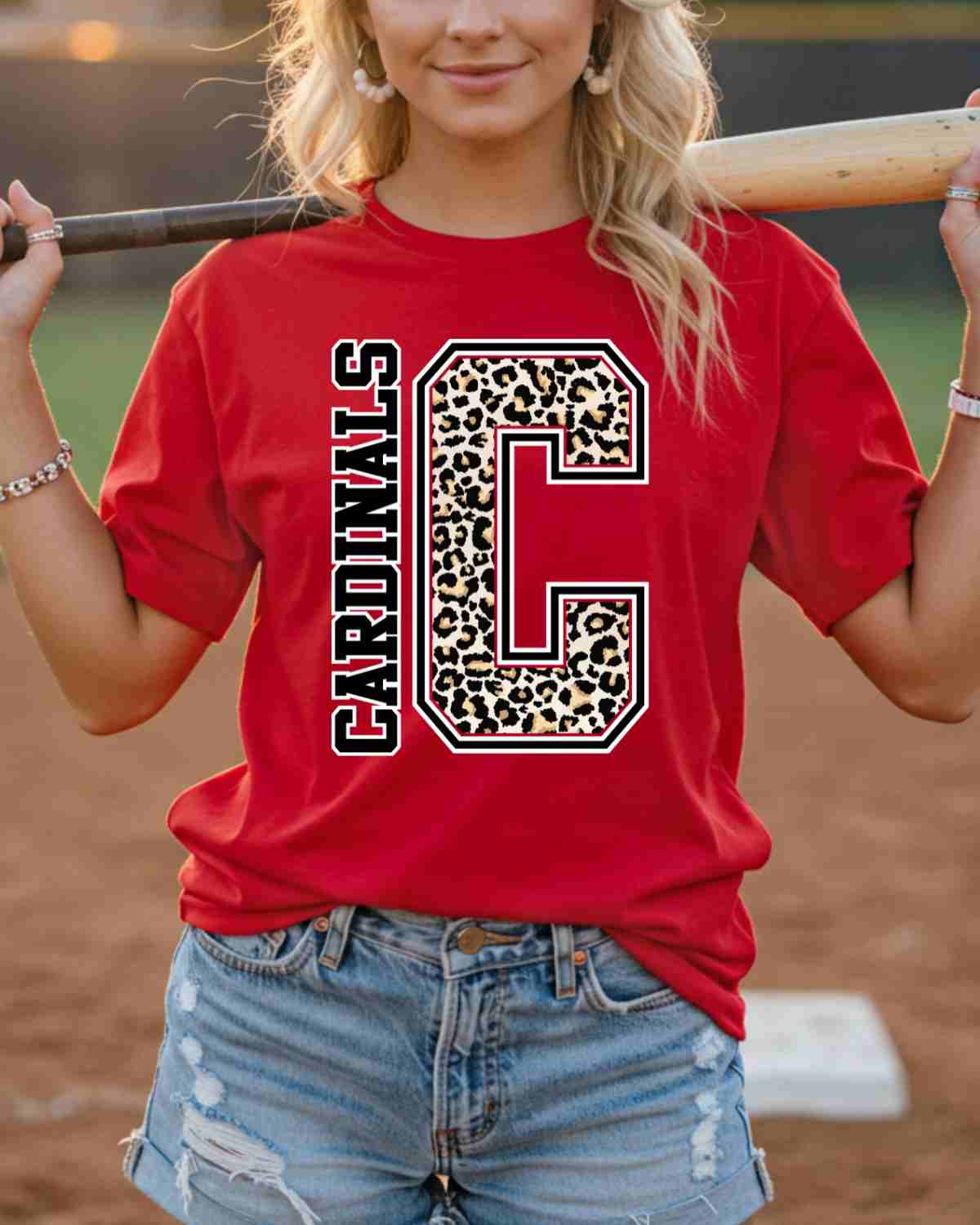 Cardinals Leopard Name Letter DTF Transfer