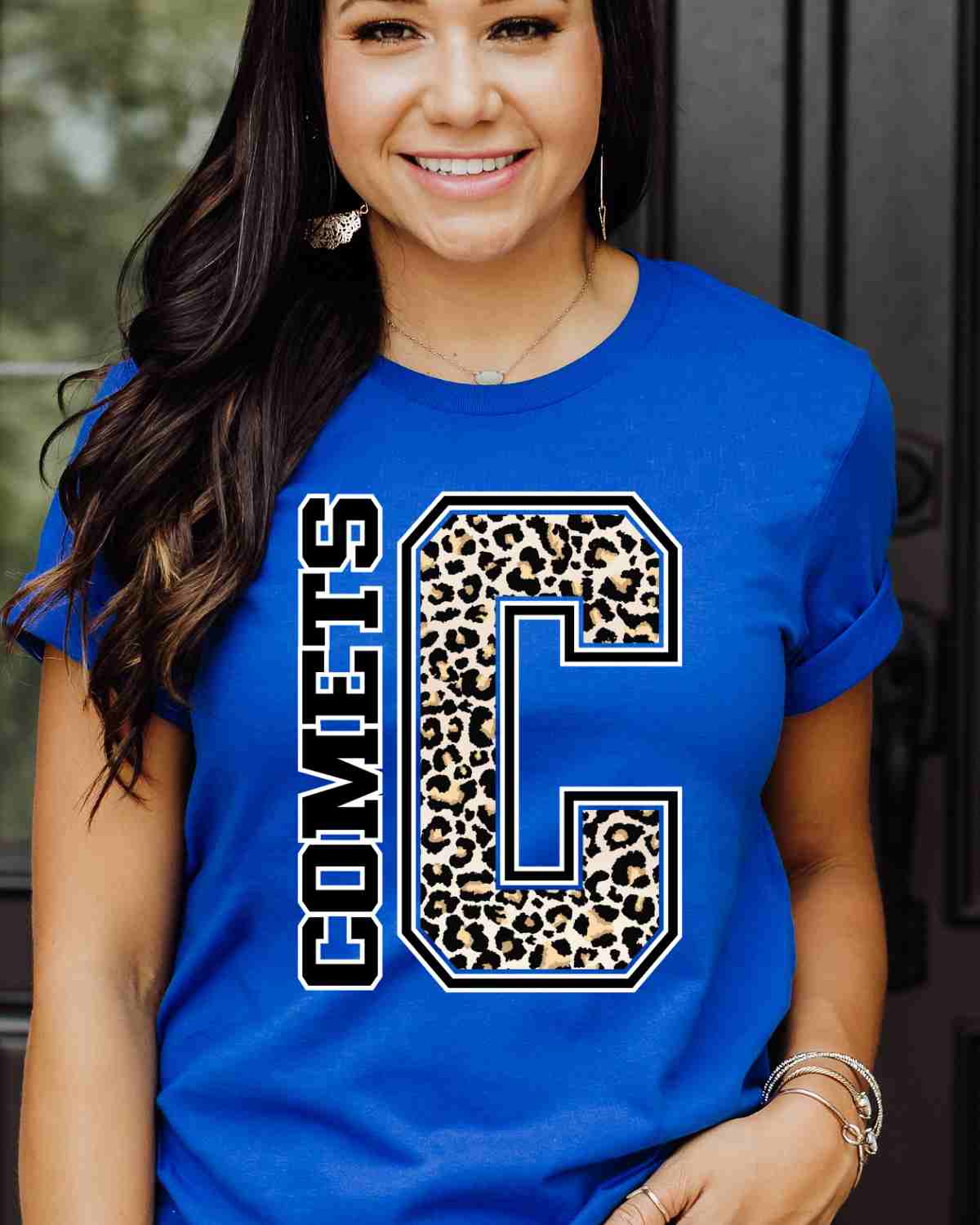Comets Leopard Name Letter DTF Transfer - Rustic Grace Heat Transfer Company
