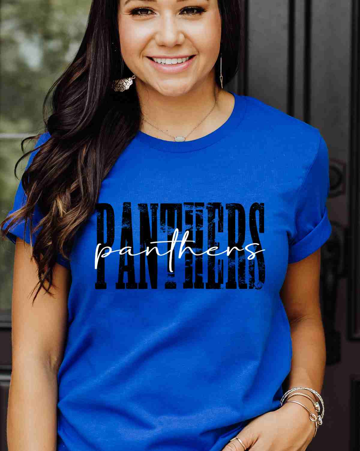 Panthers Distressed DTF Transfer - Rustic Grace Heat Transfer Company