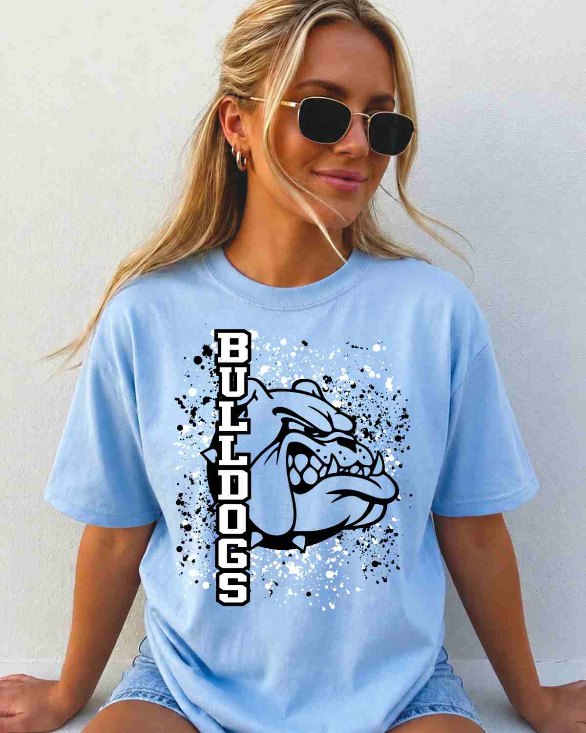 Bulldogs Mascot Splatter DTF Transfer