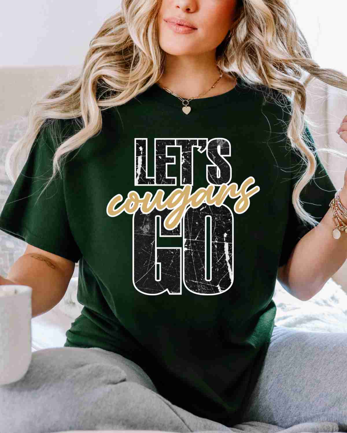 Let's Go Cougars DTF Transfer - Rustic Grace Heat Transfer Company