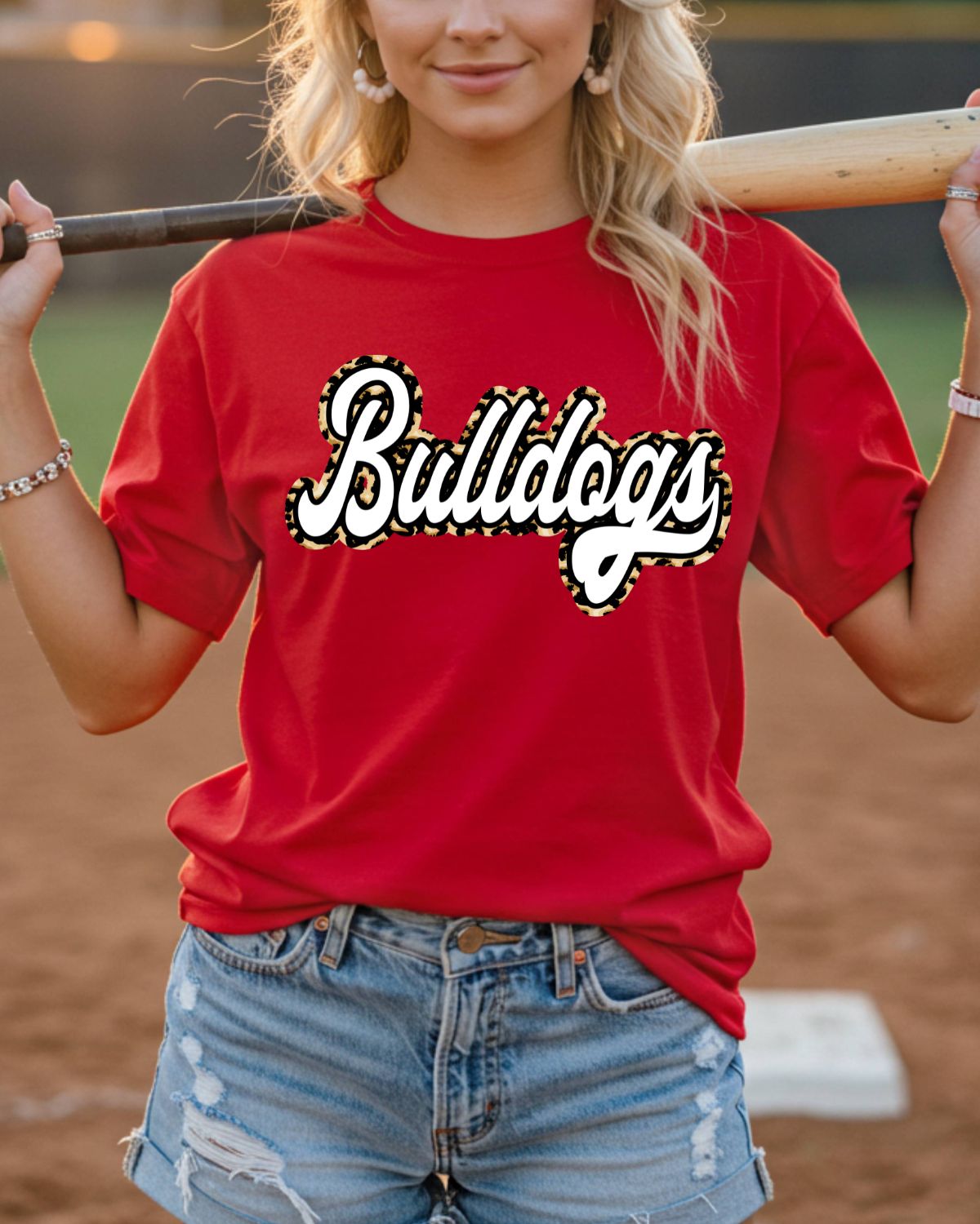 Bulldogs Retro Word DTF Transfer