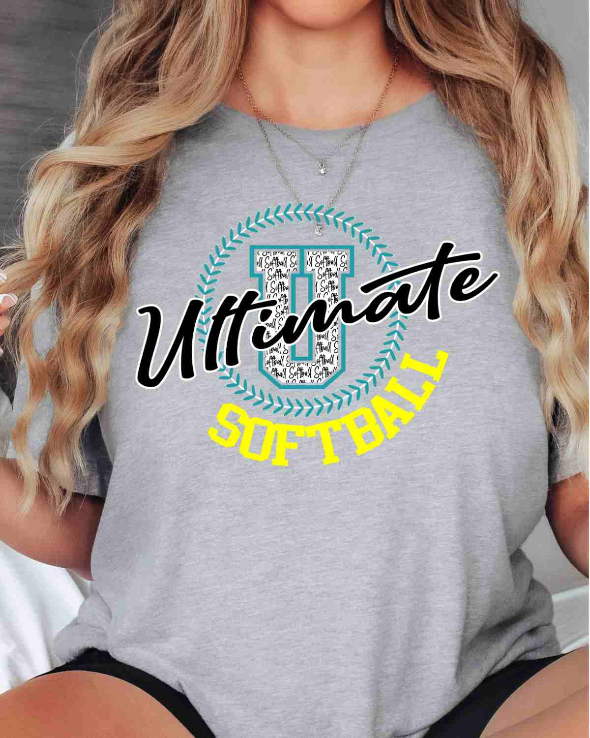 Ultimate Softball Lace Circle DTF Transfer