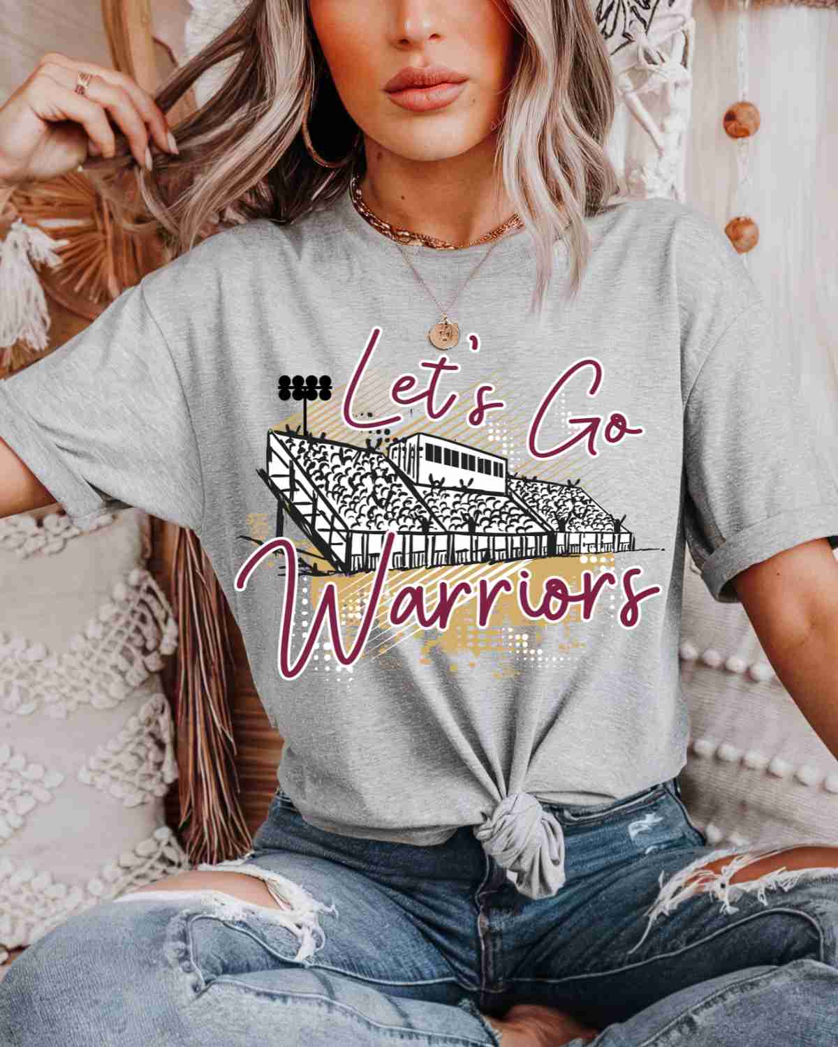 Let's Go Warriors Stadium DTF Transfer