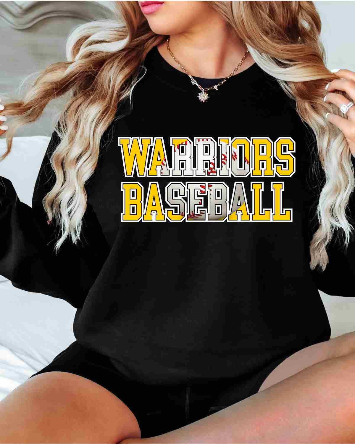 Warriors Baseball Words DTF Transfer - Rustic Grace Heat Transfer Company