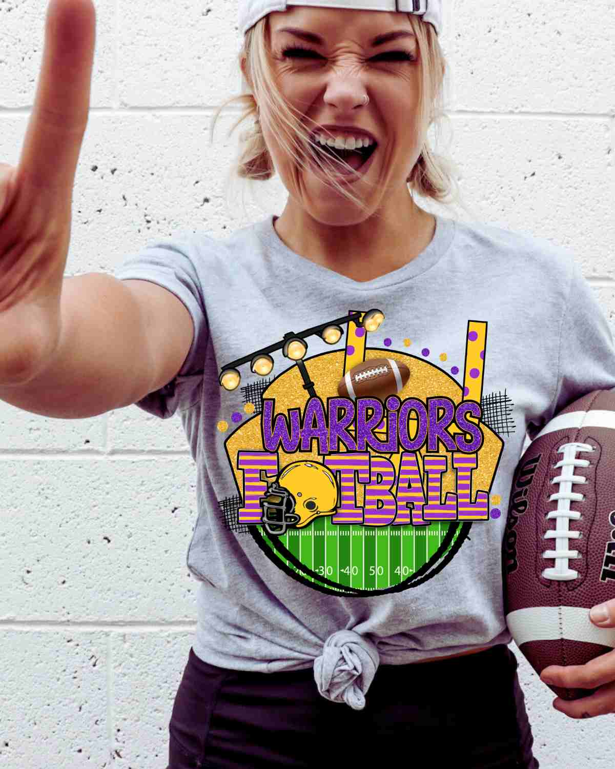 Warriors Football Stadium Circle DTF Transfer