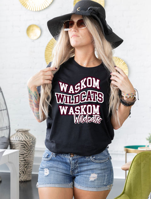 Waskom Wildcats Swerve Word DTF Transfer