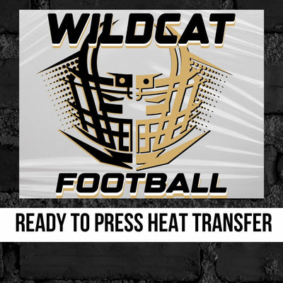 Wildcat Football Helmet Halftone DTF Transfer