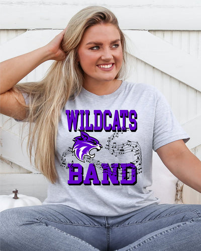 Wildcats Band Music Notes DTF Transfer