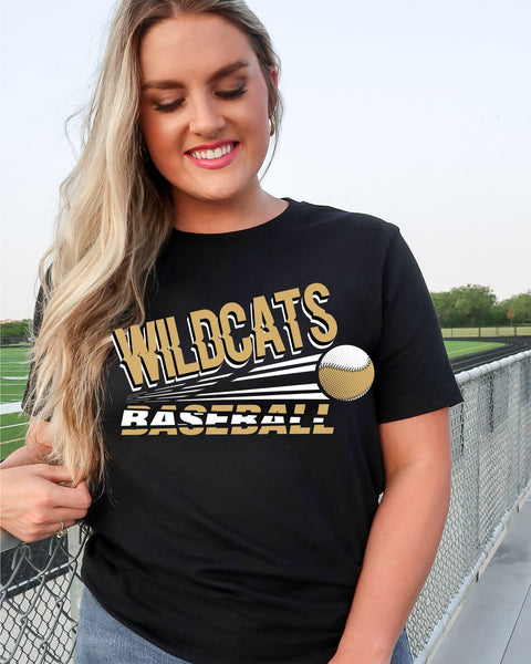 Wildcats Baseball Angled DTF Transfer