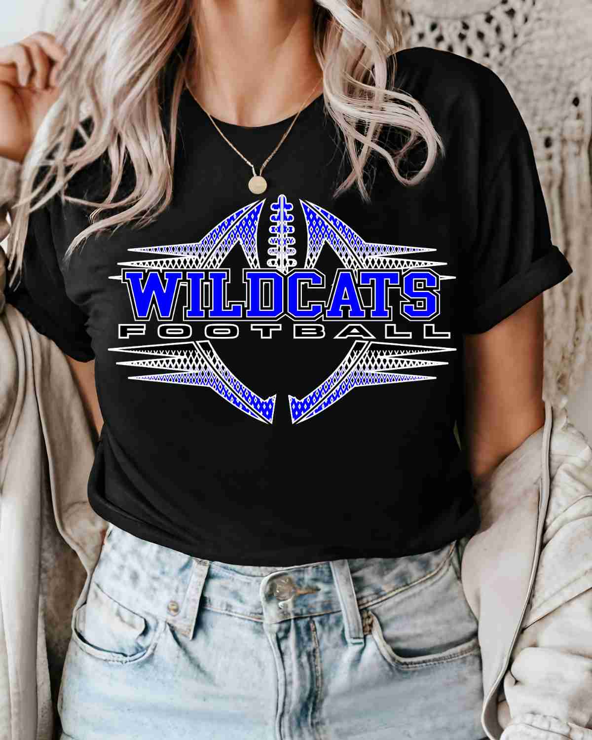 Wildcats Football Halftone DTF Transfer
