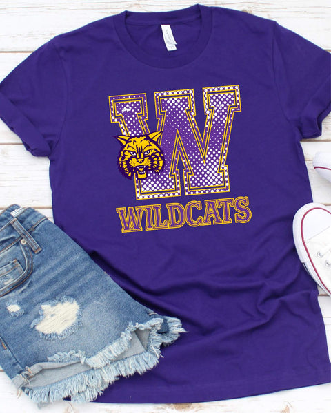 Wildcats Mascot Letter DTF Transfer