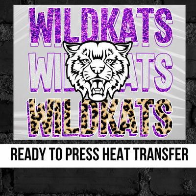 Wildkats Repeating Mascot DTF Transfer