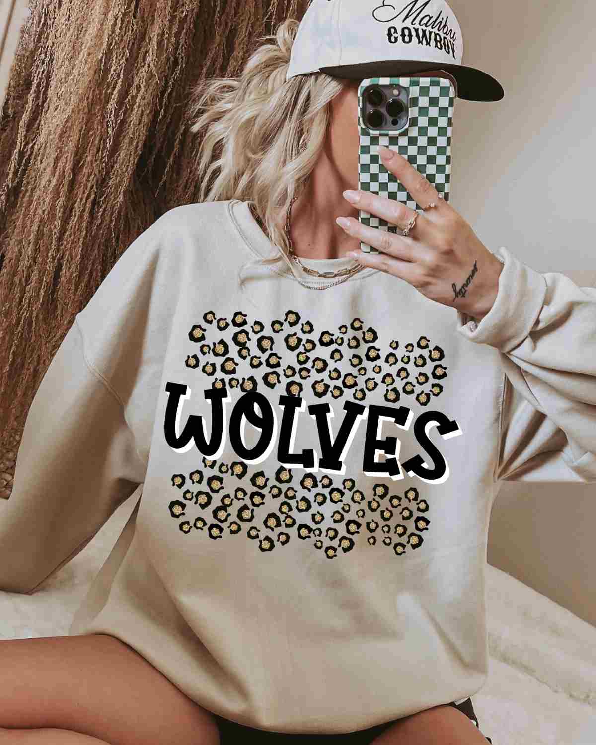 Wolves Leopard Print DTF Transfer