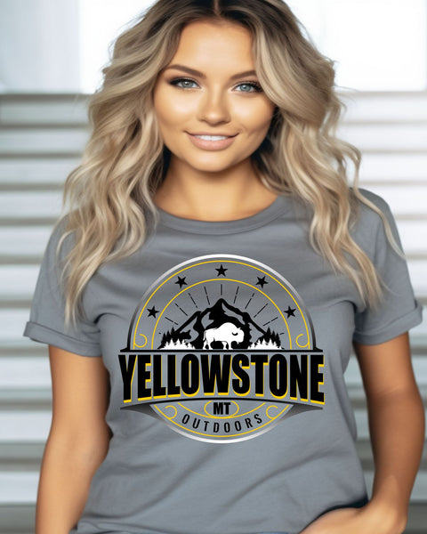 Yellowstone MT Outdoors Circle DTF Transfer
