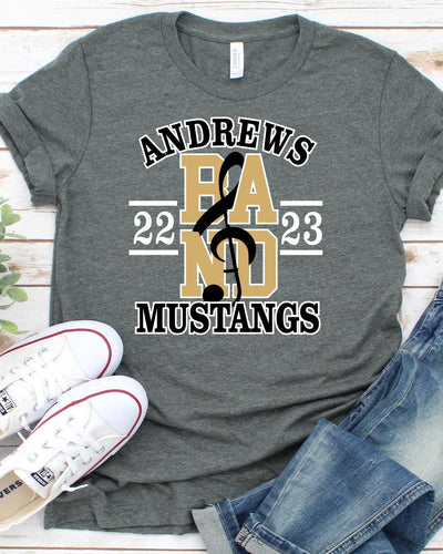 Andrews Mustang Band Transfer - Rustic Grace Heat Transfer Company