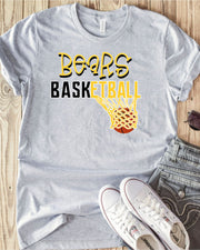 Bears Basketball with Net Transfer - Rustic Grace Heat Transfer Company