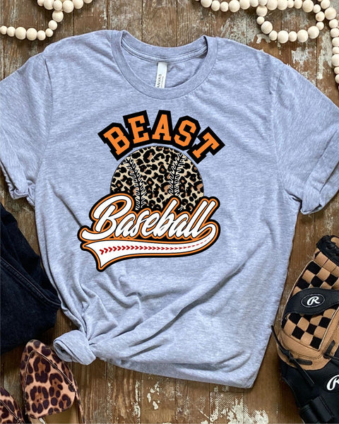 Beast Leopard Baseball Transfer - Rustic Grace Heat Transfer Company