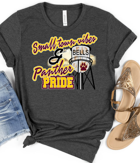 Small Town Vibes & Bells Panther Pride Transfer