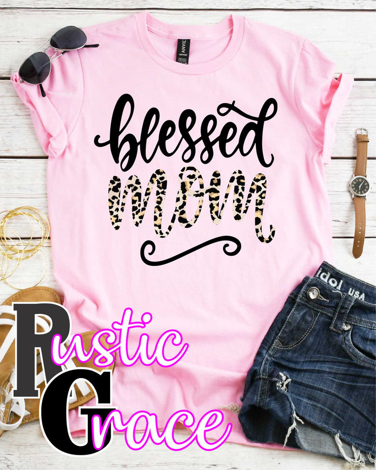 Blessed Mom Transfer - Rustic Grace Heat Transfer Company