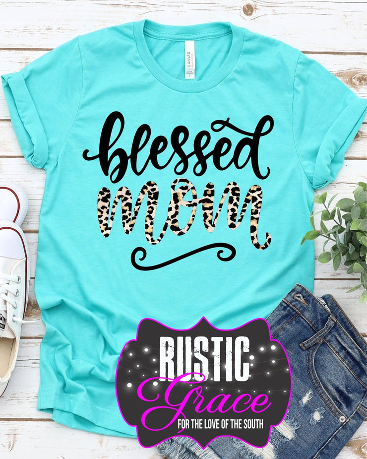 Blessed Mom Transfer - Rustic Grace Heat Transfer Company