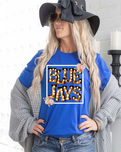Bluejays Marquee Rectangle Transfer - Rustic Grace Heat Transfer Company