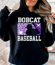 Bobcat Leopard Baseball Man Transfer - Rustic Grace Heat Transfer Company