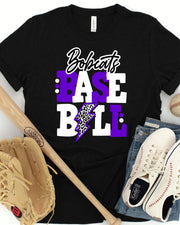 Bobcats Baseball with Bolt Transfer - Rustic Grace Heat Transfer Company