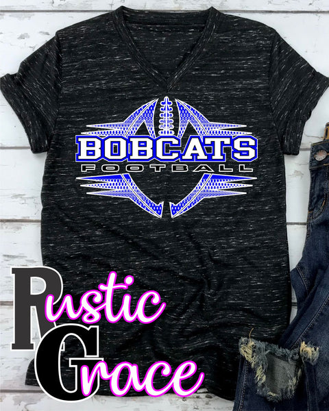 Bobcats Football Halftone Transfer - Rustic Grace Heat Transfer Company