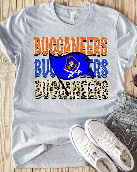 Buccaneers Repeating Mascot Logo Transfer - Rustic Grace Heat Transfer Company