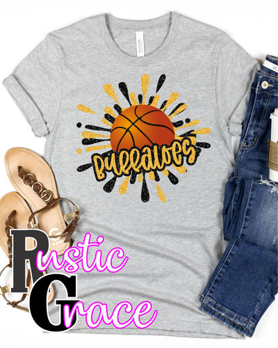 Buffaloes Basketball Splatter Transfer - Rustic Grace Heat Transfer Company