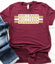 Bulldogs with Three Lines Word Transfer - Rustic Grace Heat Transfer Company