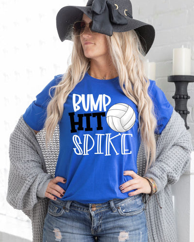 Bump Hit Spike Volleyball Transfer - Rustic Grace Heat Transfer Company